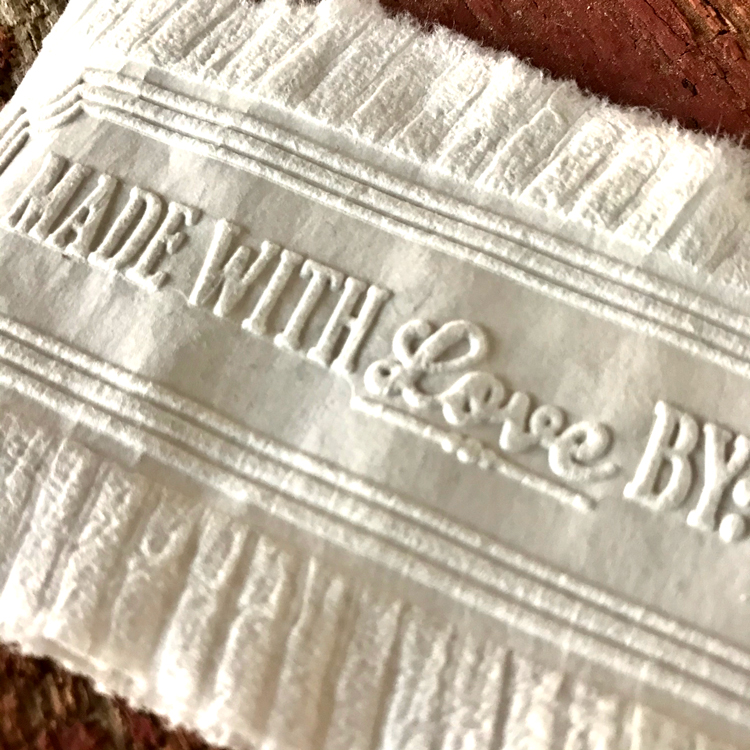 Embossed Lettering Example