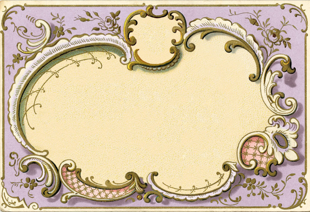 ornate french frame lavender image