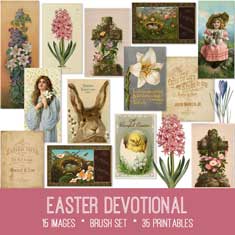vintage Easter devotional ephemera bundle