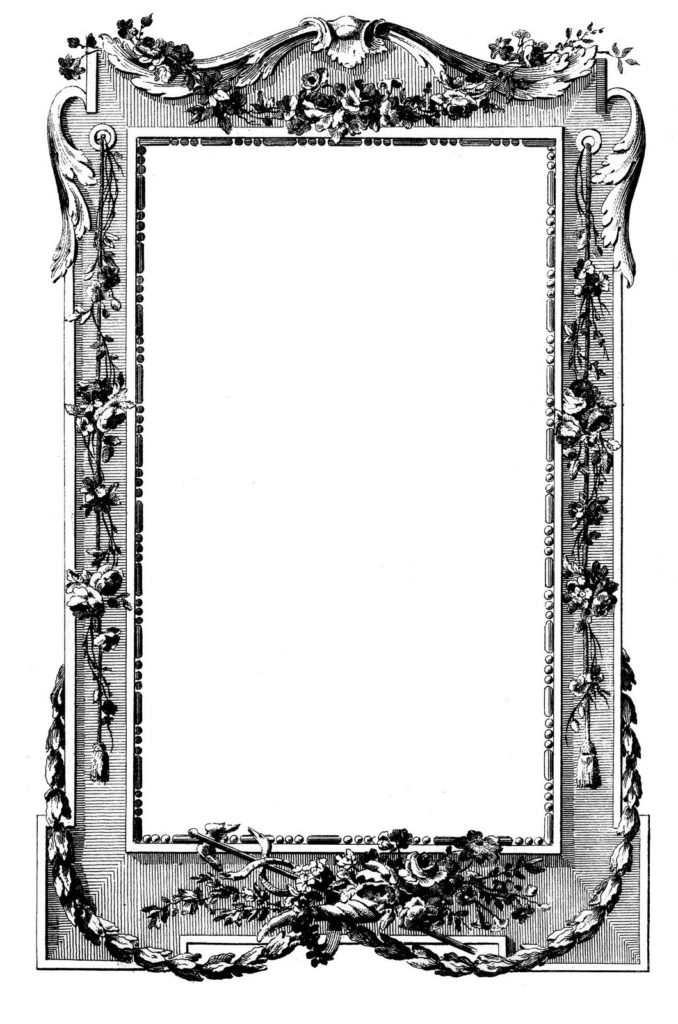 french frame vintage clip art