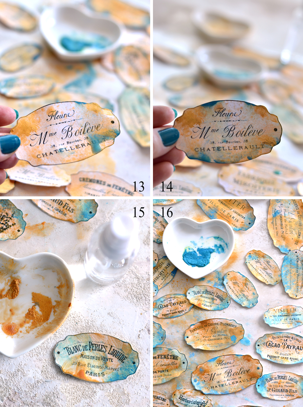 Adding Patina to Paper labels