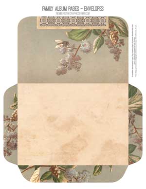 floral frame collage envelope
