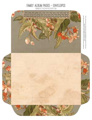floral frame collage envelope