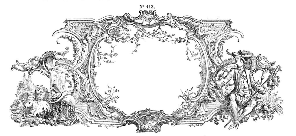 French Toile Frame Image