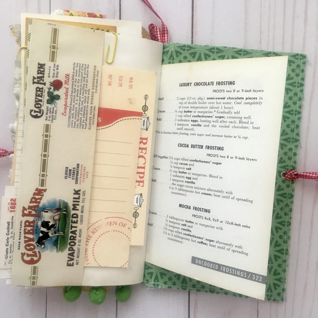 Retro Kitchen Junk Journal Page