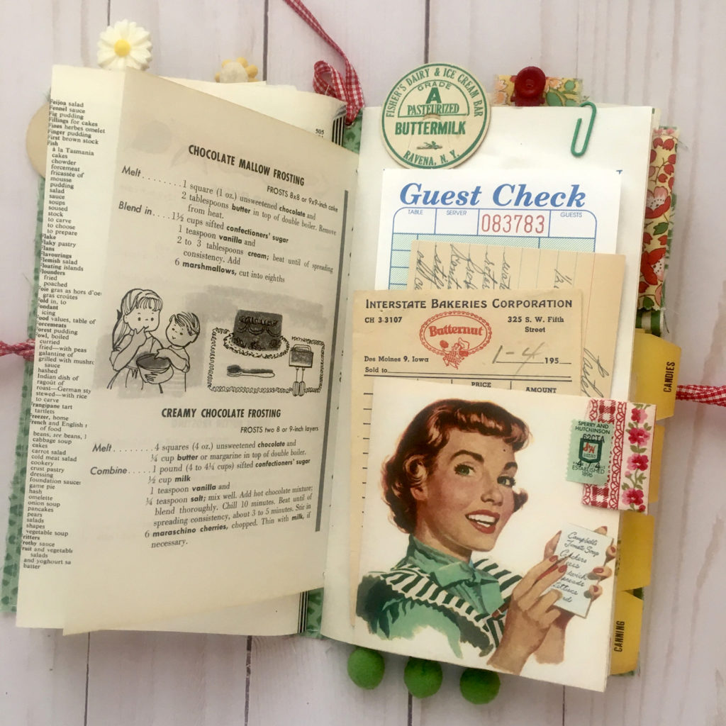 retro kitchen journal ephemera page