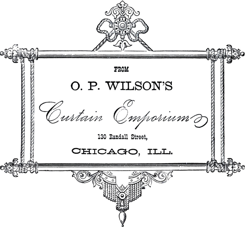 vintage curtain emporium advertising typography image