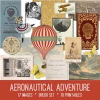 vintage aeronautical adventure ephemera bundle