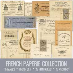 French Paperie Collage