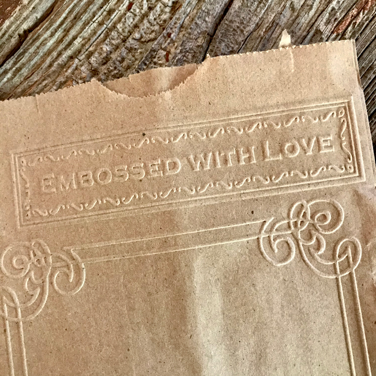 Embossing Brown Paper Lunch Bags The Graphics Fairy