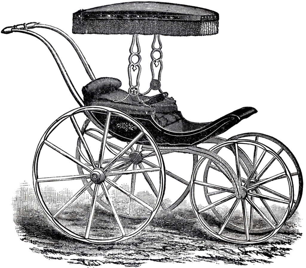 antique baby carriage clip art