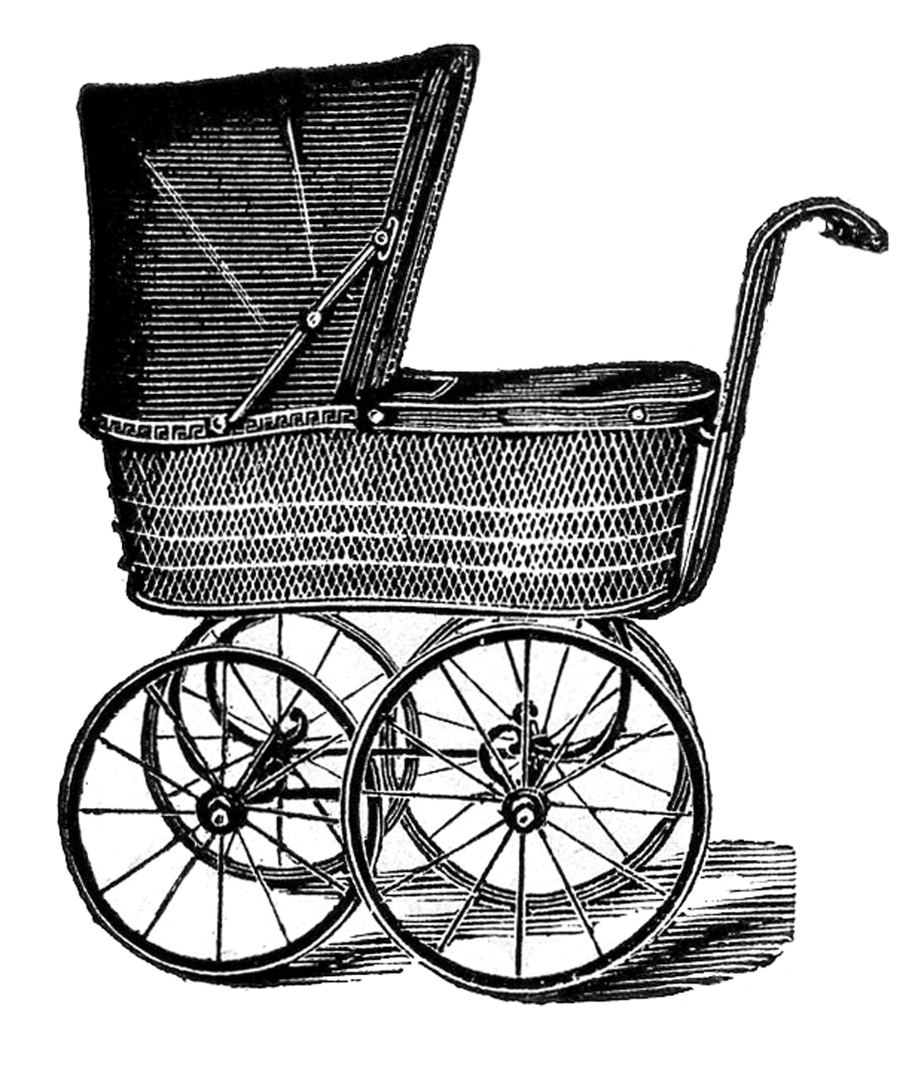 old fashioned bassinet stroller