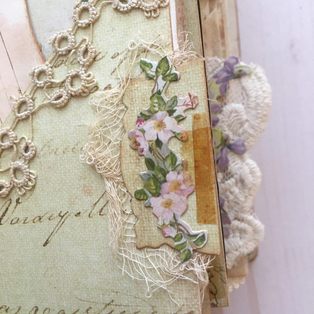 botanical junk journal tab image