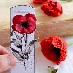 Red Poppies on Gift Tag