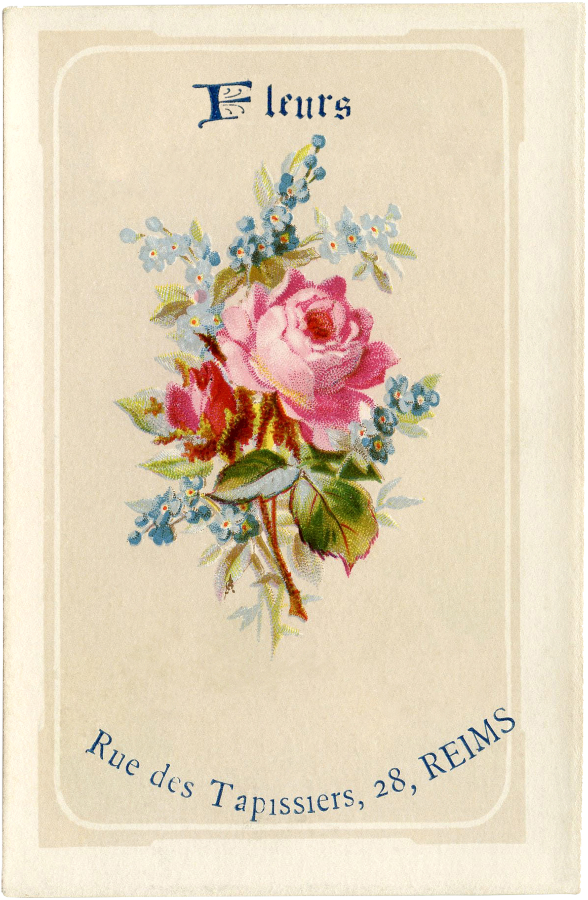 Французские открытки с цветами