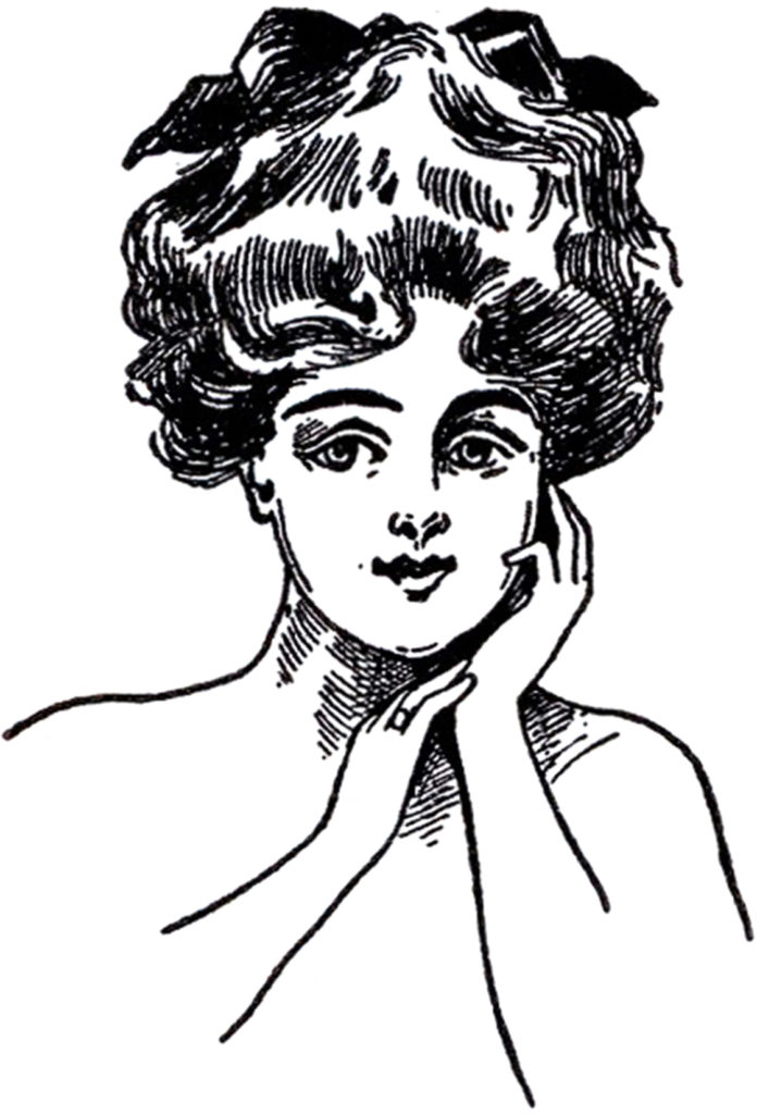 Gibson Girl face Illustration