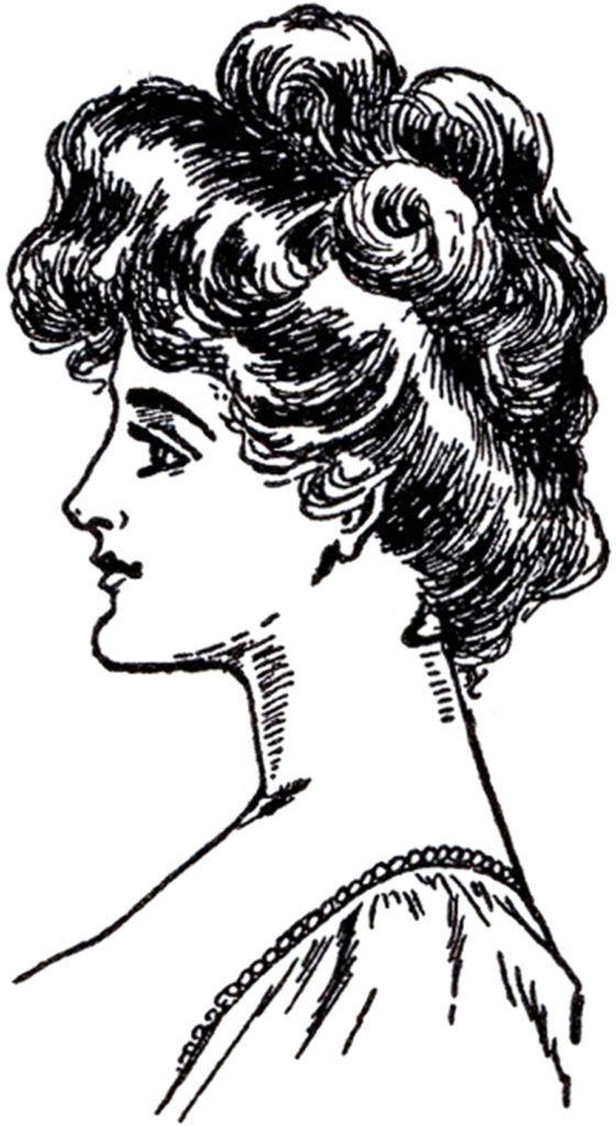 Gibson Girl profile clipart