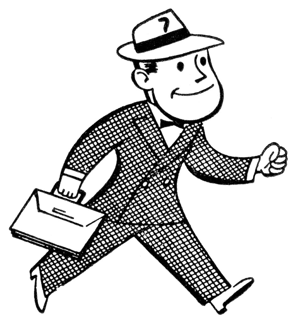 Clipart Man with Briefcase