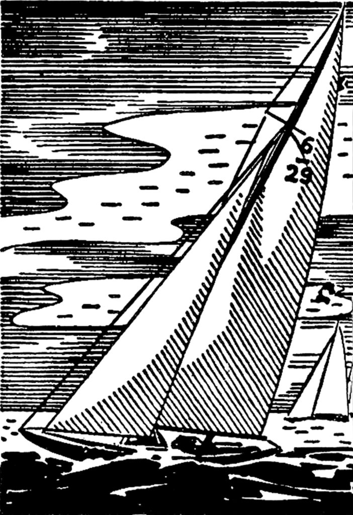 retro sailboat sailing clipart