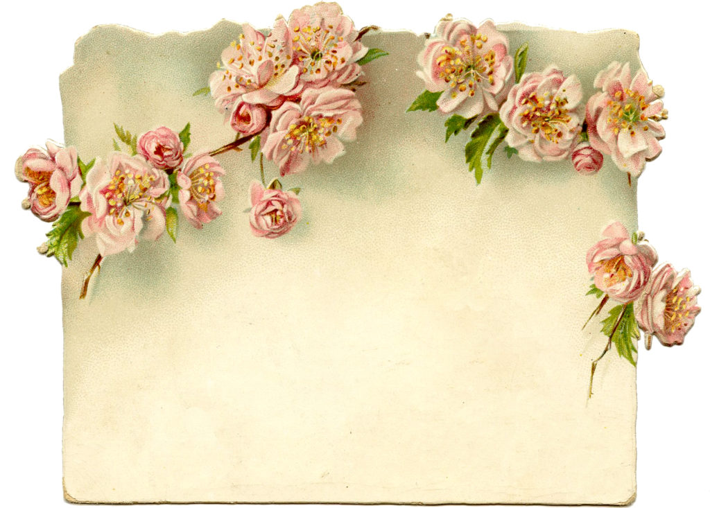 rose garland stationery image