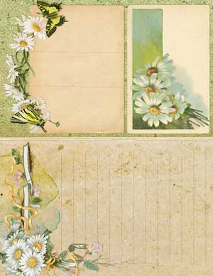 flowered papers collage