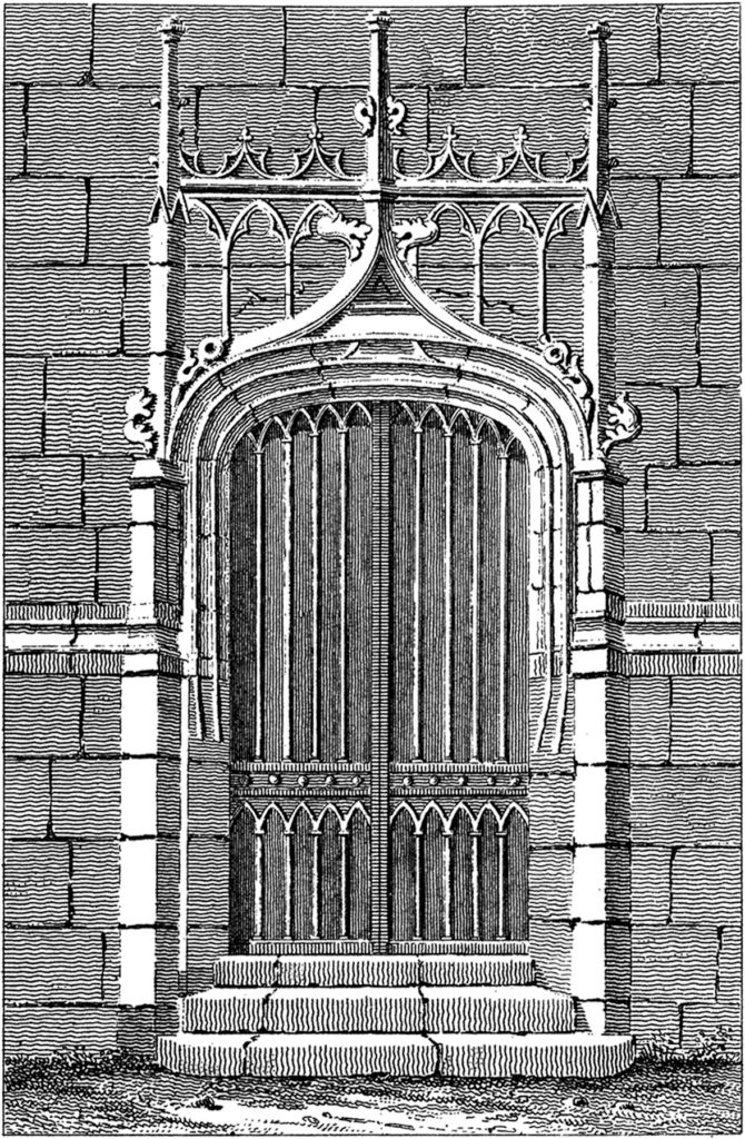 vintage gothic door clipart