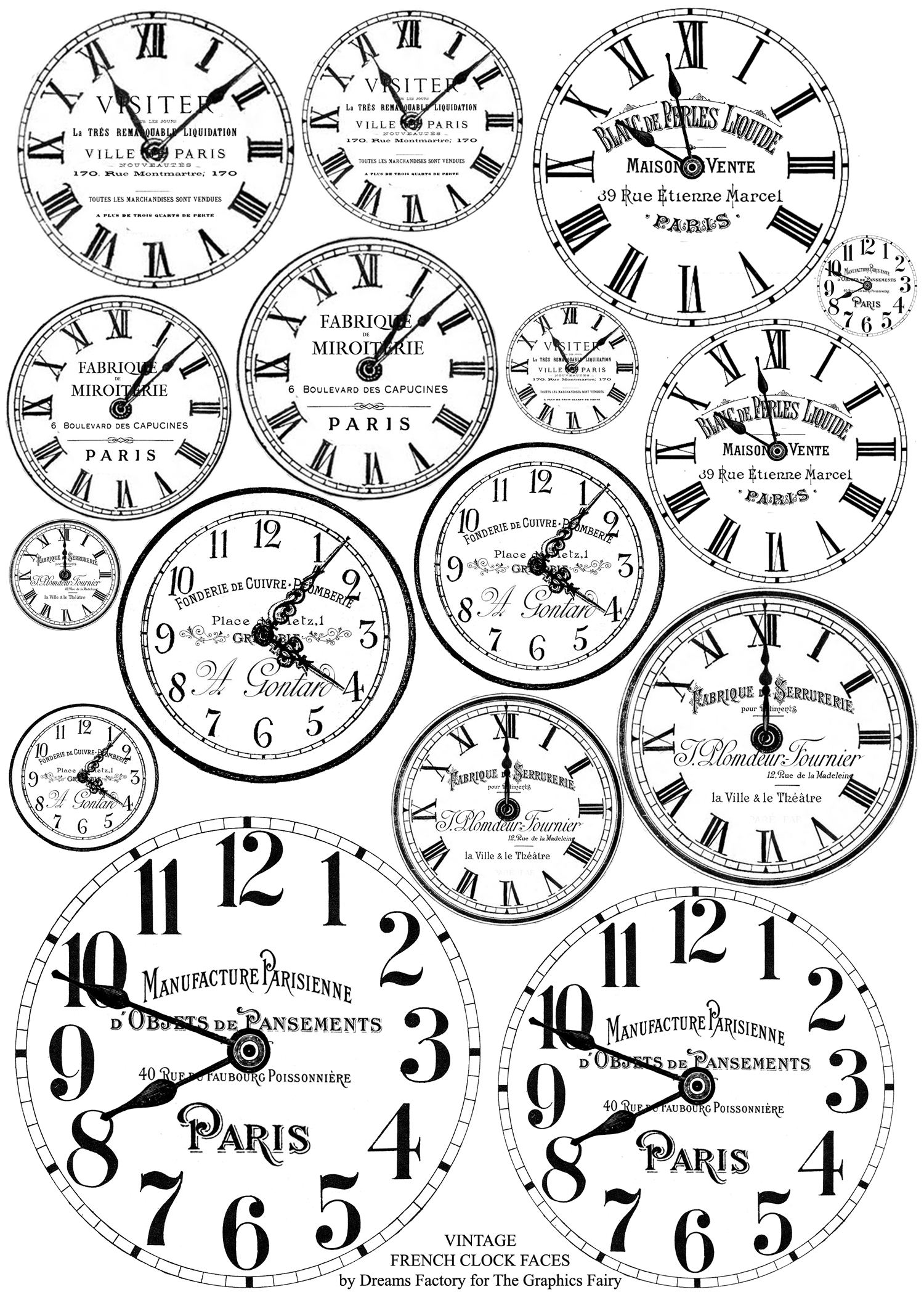 Craft Clock Faces! - The Graphics Fairy