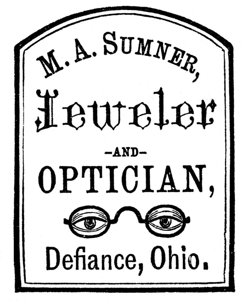 antique optician sign advertising clip art