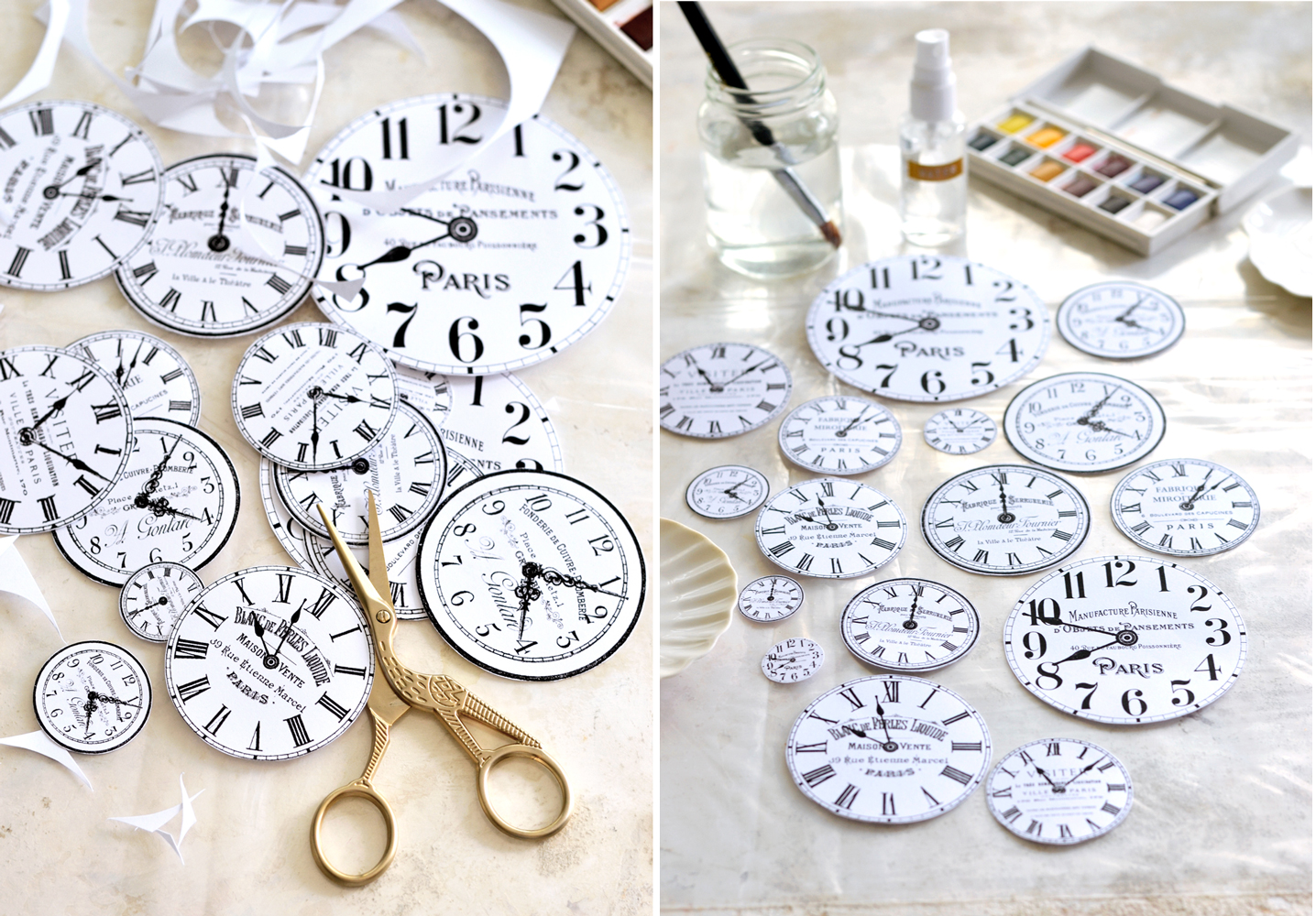 14 Clock Face Images - Print Your Own! - The Graphics Fairy