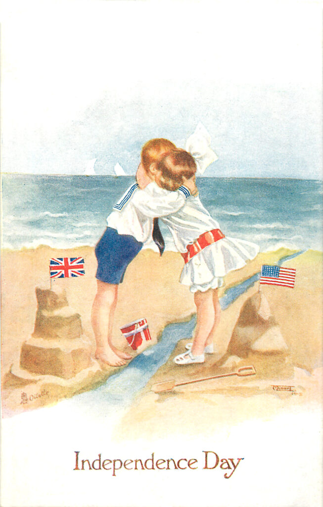 4th of July Children Hugging Image