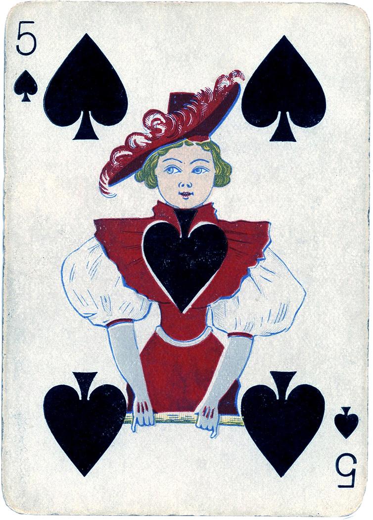 Ace of spades poker card on antique background detailed