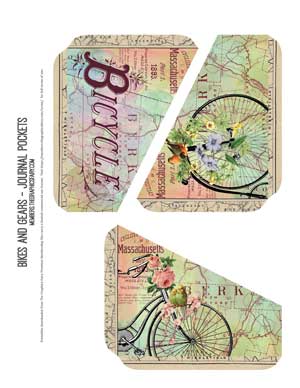 Bicycle Collage with maps