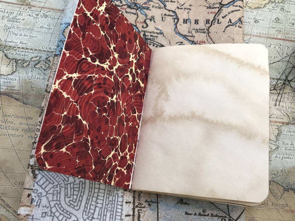 Mini Notebook Red Endpaper