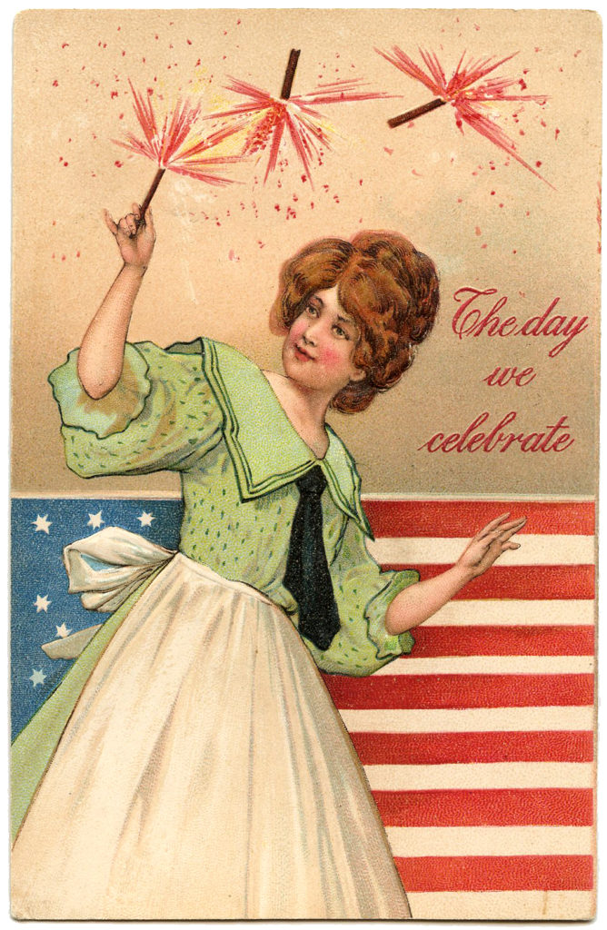 Patriotic Lady Image