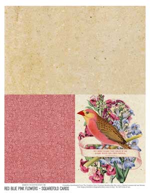 floral collage with birds