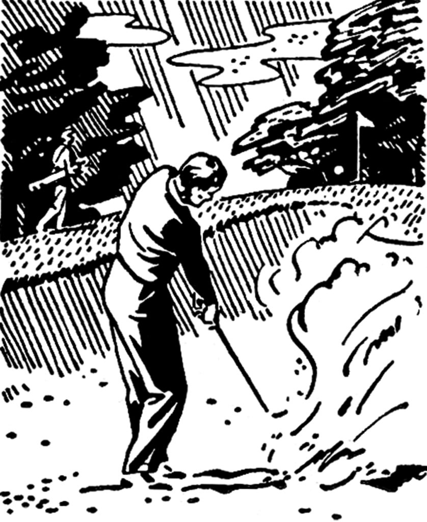 retro golfer clipart