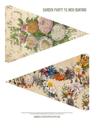 floral collage on pennant