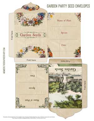 floral collage on envelopes