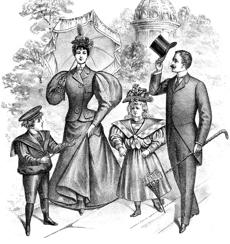 Victorian Family Vintage Clipart