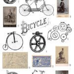 vintage bikes & gears ephemera digital image bundle