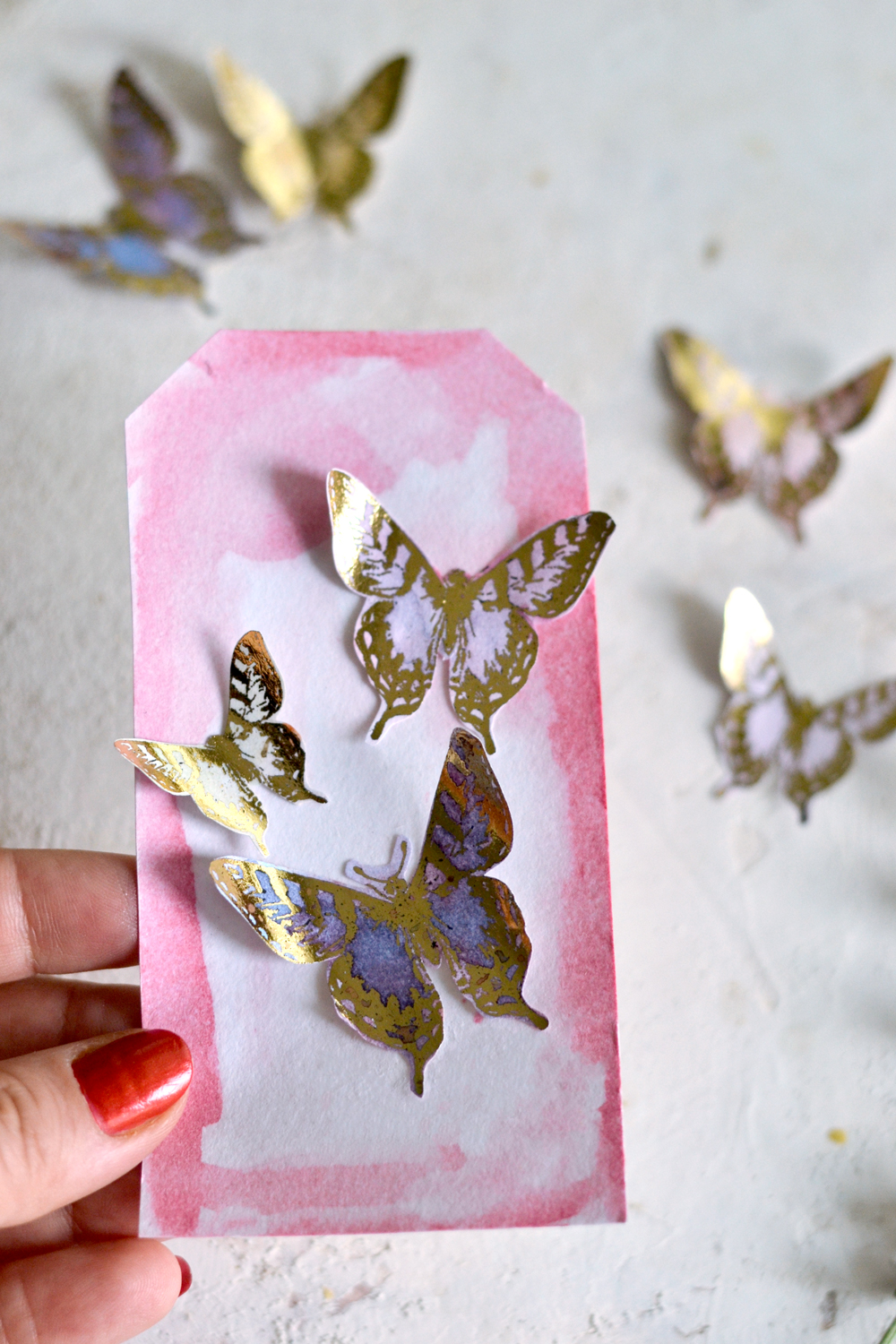DIY Gold Foil Butterfly Stickers