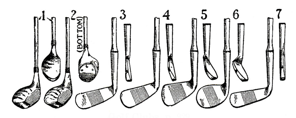 vintage golf club illustration