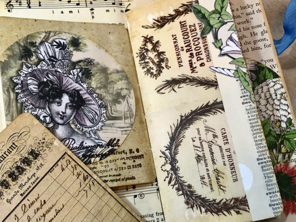 mixed ephemera junk journal