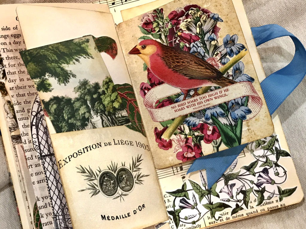 birds and ephemera journal page