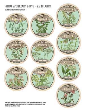 Herbs Collage labels
