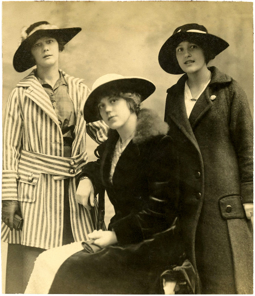 edwardian girls hats photograph