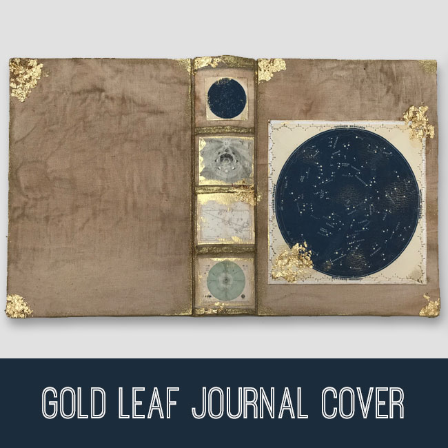 gold leaf journal cover tutorial