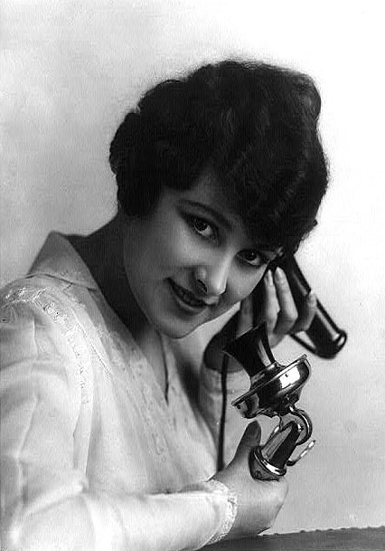 telephone lady vintage photo clipart