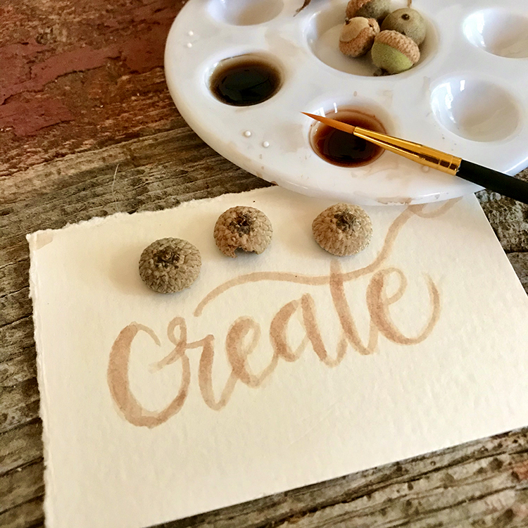 Create Acorn Cap Ink Example