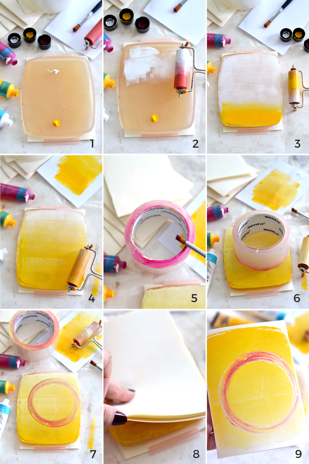 How To: Make Gel Prints without a Gel Press (Faux Gel Press Printing)